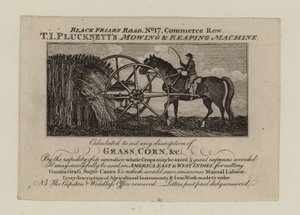 Landbouwapparatuur Fabrikanten, T I Plucknett, handelskaart
