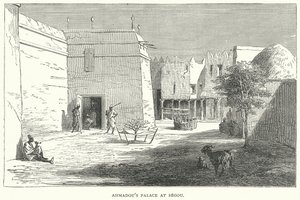 Het paleis van Ahmadou in Segou (gravure) door English School