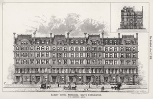 Albert Gotha Mansions, South Kensington door English School