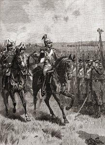 Alexander II van Rusland inspecteert zijn leger in Sebastopol tijdens de Krimoorlog door English School