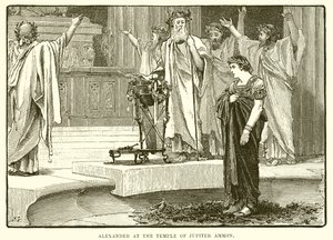 Alexander bij de tempel van Jupiter Ammon door English School