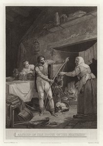 Alfred in het huis van de veehouder