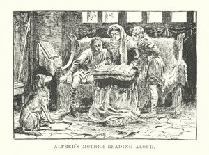 Alfreds moeder leest voor (gravure)