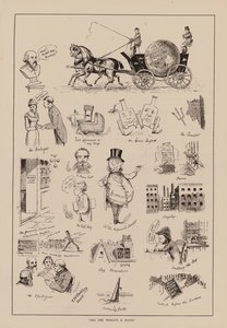 "De hele wereld is een podium" (gravure) door English School