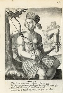 Amerika geschilderd naar het leven: De ware geschiedenis van de Spanjaarden in de veroveringen van de Indianen, door Sir Ferdinando Gorges en anderen door English School