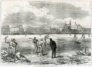 Amerikanen spelen honkbal op de Princes Grounds