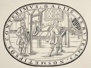 Een Engelse drukkerij, 1619 door English School