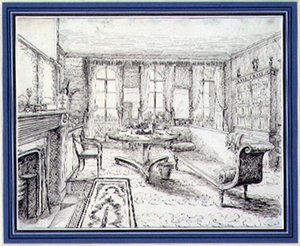 Een Engels Regency landhuis interieur door English School