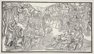 Het laatste gevecht van een Ierse hoofdman, 1581 door English School