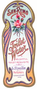 Een art nouveau parfumlabel voor 