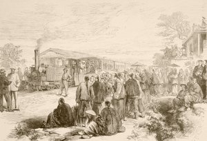 Een vroege Chinese spoorweg ca. 1880