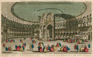 Een binnenaanzicht van de Rotunda in London Caffe door English School