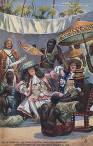 Een ambtenaar van de Guinea (Royal African) Company sluit een verdrag aan de Goudkust in 1672