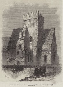 Oude Kerk van St Doulough, nabij Dublin, onlangs gerestaureerd door English School