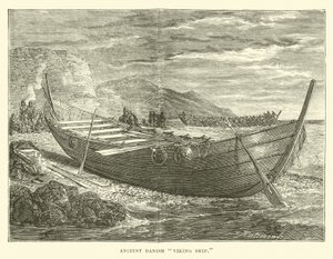 Oude Deense Vikingschip door English School