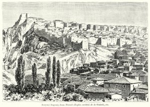 Ancyra (Angora), uit Perrots Explor. Archeol. De la Galatie, etc (gravure) door English School