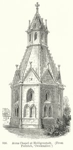 Anna Chapel at Heiligenstadt (engraving) door English School