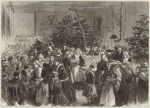 Jaarlijks vermaak en prijsuitreiking van de kerstboom in University College Hospital