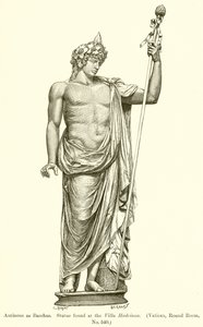 Antinous als Bacchus. Beeld gevonden in de Villa Hadriana. (Vaticaan, ronde zaal, nr. 540) door English School