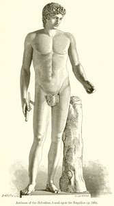 Antinous van de Belvedere, gevonden op de Esquilijn door English School