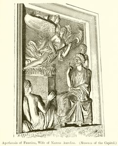 Apotheose van Faustina, vrouw van Marcus Aurelius. (Museum van Capitool) door English School