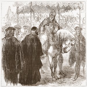 Aartsbisschop Arundel in Oxford, illustratie uit De Geschiedenis van het Protestantisme door James Aitken Wylie, 1878 door English School