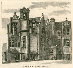 Architectuur van het London School Board: Gideon Road School, Battersea, Londen door English School