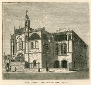 Architectuur van het London School Board: Nightingale Street School, Marylebone, Londen door English School