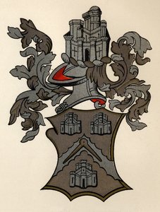 Wapens verleend aan de Masons Company of London, 12e Edward IV, 1472-73, uit The History of Freemasonry, volume II, uitgegeven door Thomas C. Jack, Londen, 1883 door English School
