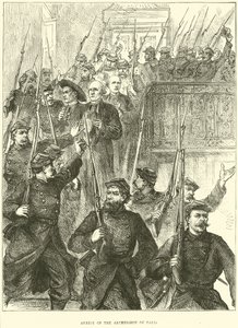 Arrestatie van de aartsbisschop van Parijs, maart 1871 door English School