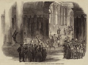 Aankomst van Koningin Christina in het Koninklijk Paleis, Madrid door English School