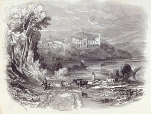 Arundel Castle en stad, uit 