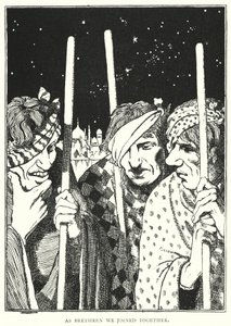 Als broeders kwamen we samen (gravure) door English School