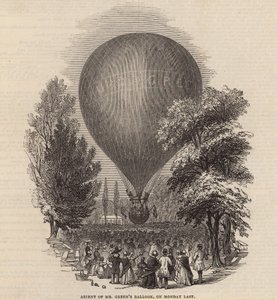 Opstijging van meneer Greens luchtballon, afgelopen maandag door English School