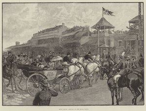 Ascot Races, aankomst van het koninklijke gezelschap door English School