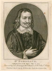 Moord op Dr. Isaac Dorislaus, mei 1649 (gravure)