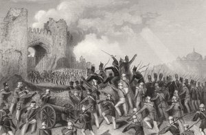 Aanval op Delhi en verovering van de Cashmere Gate op 14 september 1857, uit 