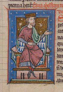 Athelstan, uit "The Cartulary And Customs Of Abingdon Abbey", f.18r door English School
