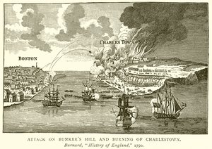 Aanval op Bunkers Hill en verbranding van Charlestown door English School