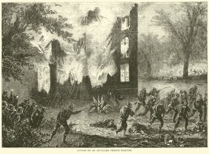 Aanval op een geavanceerde Franse positie, oktober 1870 door English School