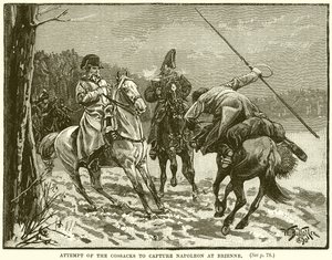 Poging van de Kozakken om Napoleon te vangen bij Brienne door English School