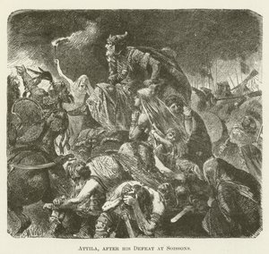 Attila na zijn nederlaag bij Soissons door English School