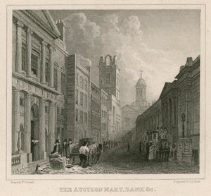 Auction Mart, St Bartholomews Lane, Londen, en Bank door English School