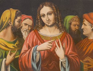 Autoriteit van Jezus Christus in de tempel in twijfel getrokken door English School