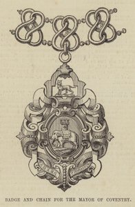 Badge en ketting voor de burgemeester van Coventry door English School