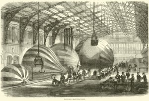 Ballonfabriek, oktober 1870 door English School
