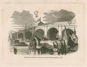 Ballonvaart bij de opening van de nieuwe London Bridge door English School