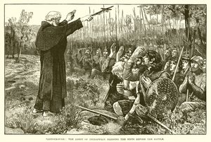 Bannockburn: De abt van Inchaffray zegent de Schotten voor de slag