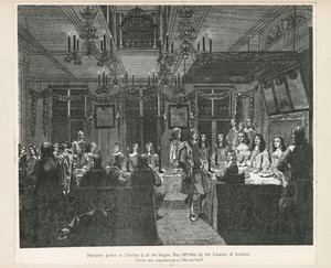Banket aangeboden aan koning Karel II, 30 mei 1660, door de Staten van Holland door English School