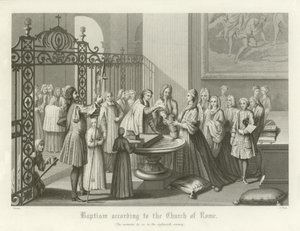 Doopsel volgens de Kerk van Rome, 18e eeuw door English School